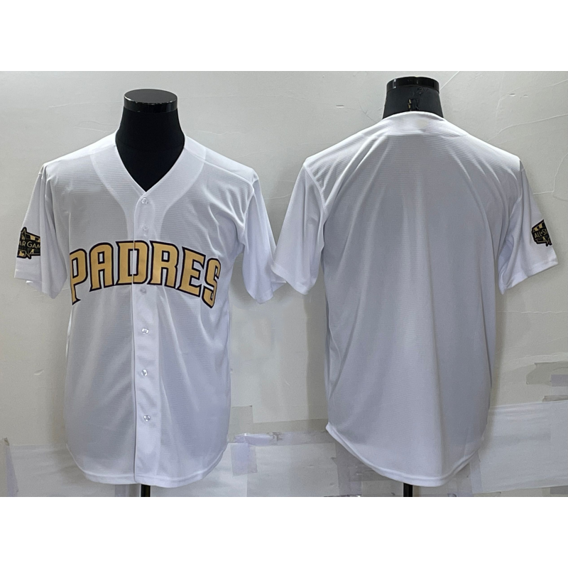 San Diego Padres Blank White Puhics 2022 All Star Stitched Cool Base Jersey
