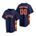 Custom Houston Astros Navy Puhics Stitched Cool Base Jersey