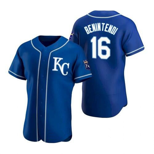 Kansas City Royals #16 Andrew Benintendi Blue Puhics Flex Base Stitched Jersey 2