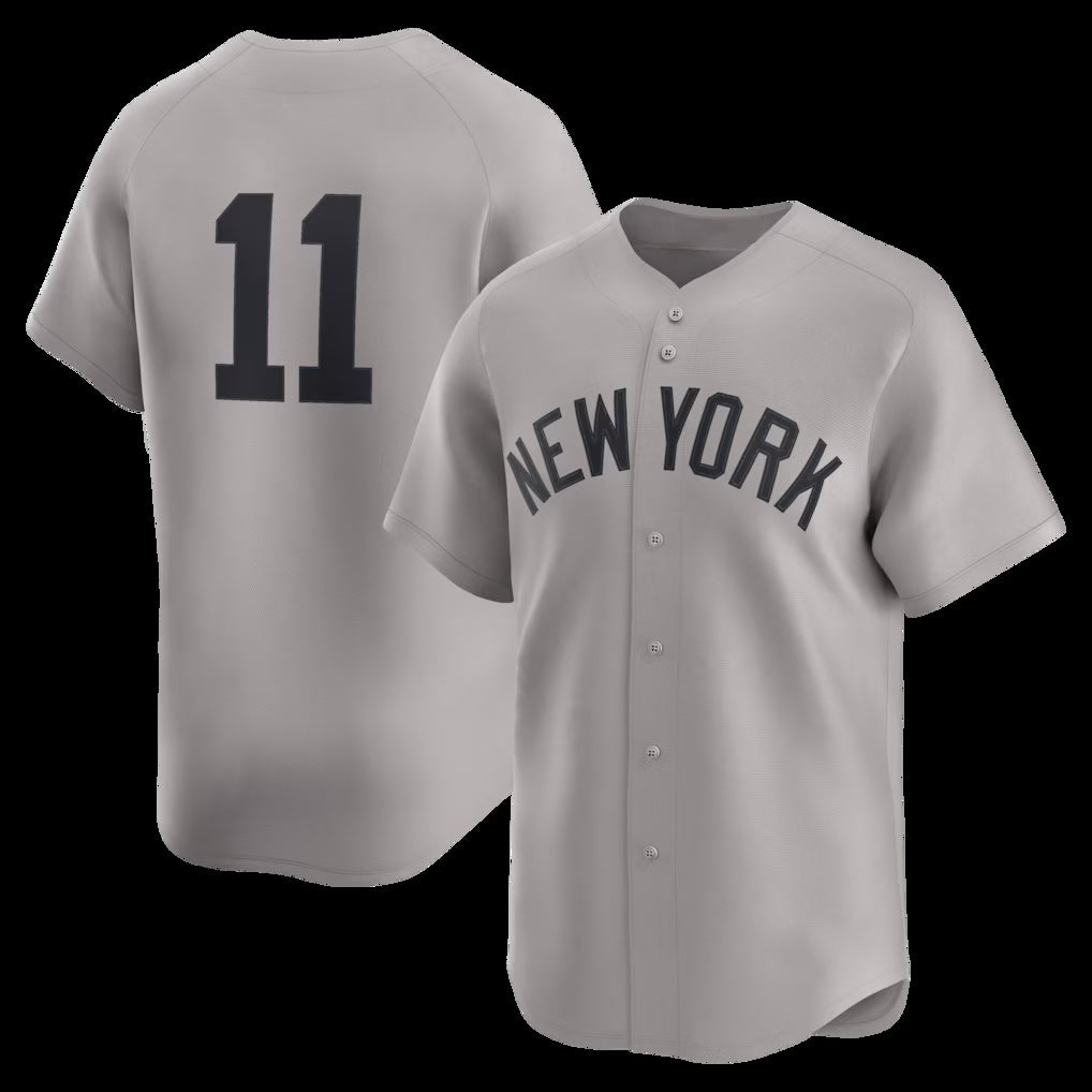 New York Yankees #11 Anthony Volpe Gray Puhics Road Limited Player Jersey
