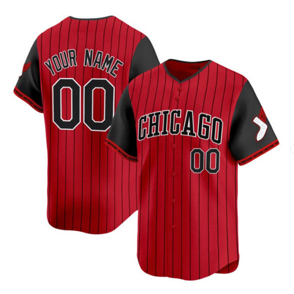 Custom Chicago White Sox Active Player Red Black Puhics 2025 City Connect Limited Stitched Jersey