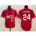 St. Louis Cardinals #24 Whitey Herzog Red Puhics 2024 City Connect Limited Stitched Jersey
