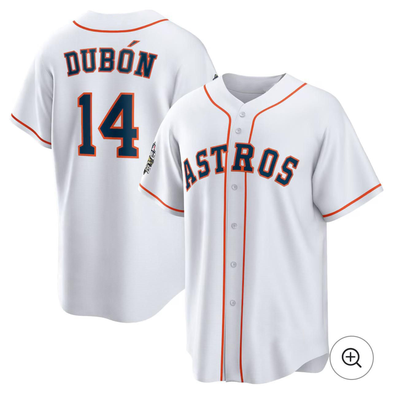 Houston Astros #14 Mauricio Dub¨®n White Puhics Home Jersey
