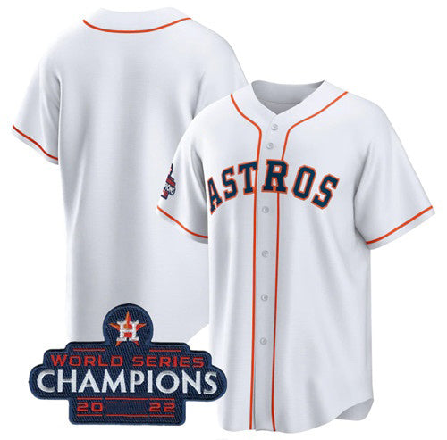 Houston Astros Blank White Puhics 2022 World Series Champions Home Stitched Jersey