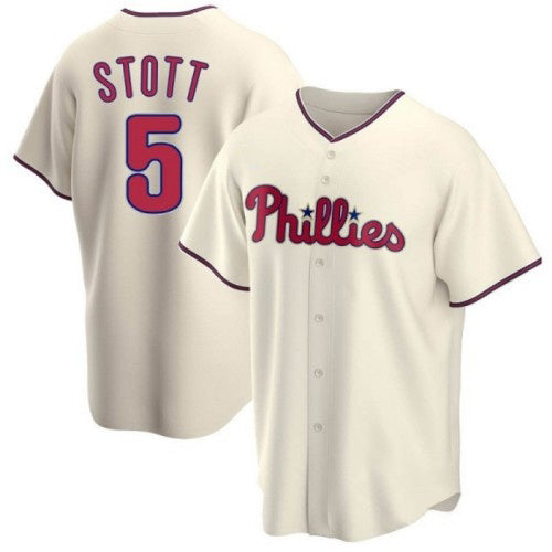 Philadelphia Phillies #5 Bryson Stott Cream Puhics Cool Base Stitched Jersey