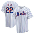 New York Mets #22 Juan Soto White Puhics Home Replica Player Jersey