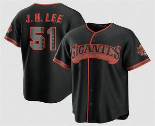 San Francisco Giants #51 Jung Hoo Lee Black Puhics 2026 Alternate Stadium Stitched Jersey