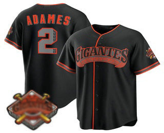 San Francisco Giants #2 Willy Adames Black Puhics 2026 Alternate Stadium Stitched Jersey