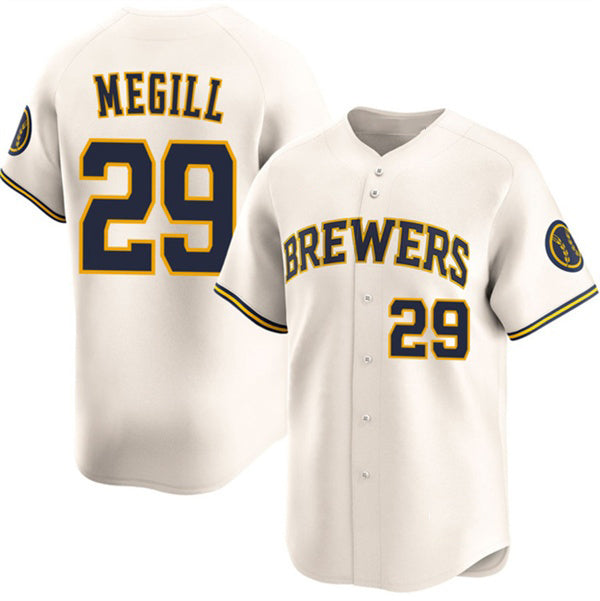 Milwaukee Brewers #29 Trevor Megill Cream Puhics 2025 Limited Stitched Jersey