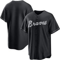 Atlanta Braves Blank Black Puhics Lights Out Limited Stitched Jersey