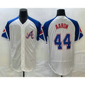Atlanta Braves #44 Hank Aaron White Puhics 2023 City Connect Flex Base Stitched Jersey