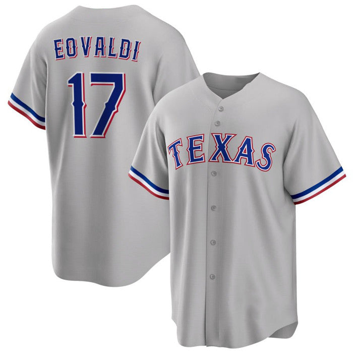 Texas Rangers #17 Nathan Eovaldi Gray Puhics Cool Base Stitched Jersey