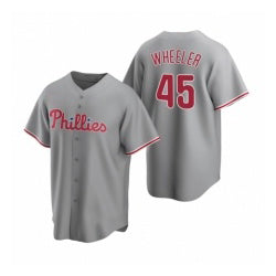 Philadelphia Phillies #45 Zack Wheeler Gray Puhics Road Stitched Jersey