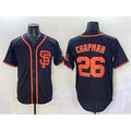 San Francisco Giants #26 Matt Chapman Black Puhics Cool Base Stitched Jersey