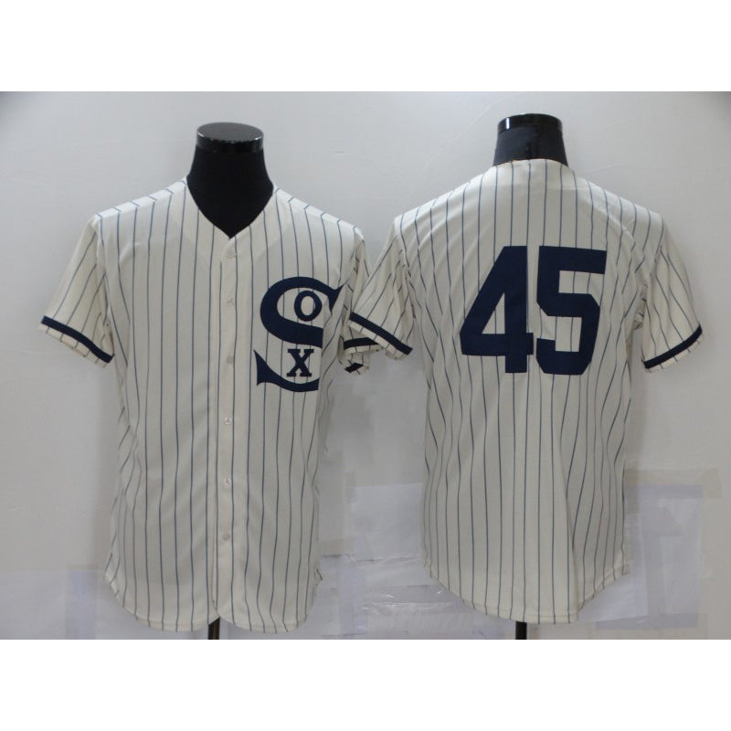 Chicago White Sox #45 Michael Jordan 2021 Cream Navy Puhics Field of Dreams Flex Base Stitched Jersey