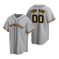 Custom San Francisco Giants Gray Puhics Stitched Cool Base Road Jersey