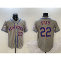 New York Mets #22 Juan Soto Grey Puhics 2025 Spring Training Alternate Limited Stitched Jersey