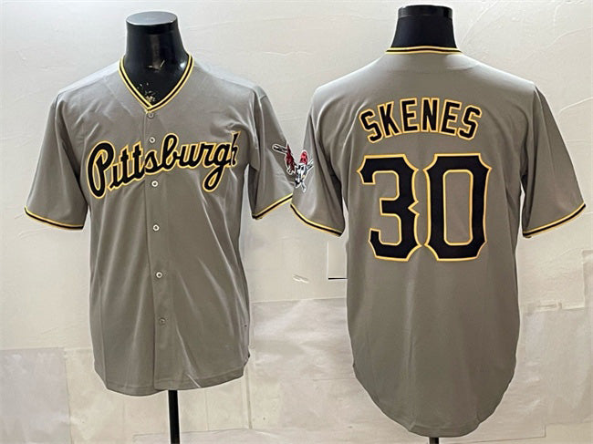 Pittsburgh Pirates #30 Paul Skenes Gray Puhics Limited Stitched Jersey