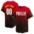 Custom Philadelphia Phillies Active Player Red Puhics 2024 City Connect Limited Stitched Jersey