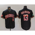 San Diego Padres #13 Manny Machado Black Puhics Mexico Cool Base Stitched Jersey