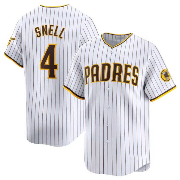 San Diego Padres #4 Blake Snell White Puhics 2024 Home Limited Stitched Jersey