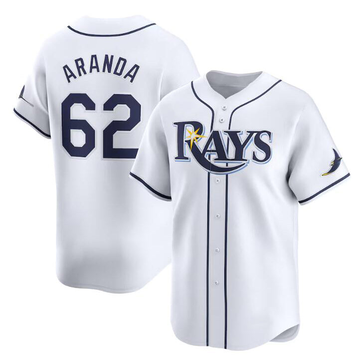 Tampa Bay Rays #62 Jonathan Aranda White Puhics Home Limited Stitched Jersey