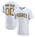 Custom San Diego Padres Active Player White Puhics 2022 All-Star Flex Base Stitched Jersey