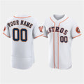 Custom Houston Astros Active Player White Puhics 60th Anniversary Flex Base Stitched Jersey