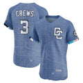 Washington Nationals #3 Dylan Crews Blue Puhics 2025 City Connect Elite Player Jersey