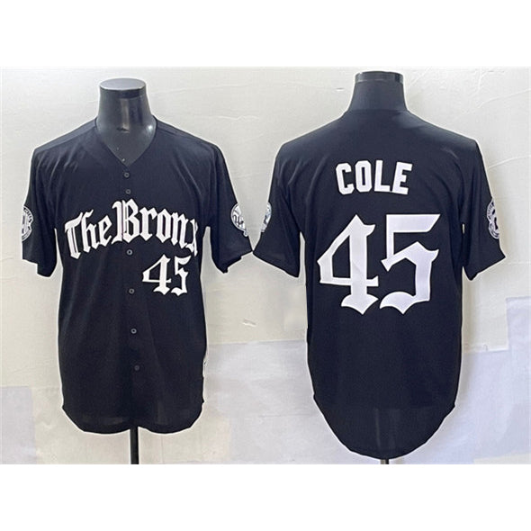 New York Yankees #45 Gerrit Cole Black Puhics 'Gothic Legacy Edition' Vapor Premier Limited Stitched Jersey