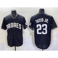 San Diego Padres #23 Fernando Tatis Jr. Black Puhics Stitched Jersey