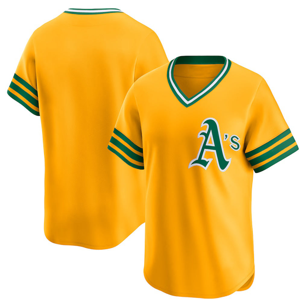 Oakland Athletics Gold Puhics Cooperstown Collection Limited Jersey