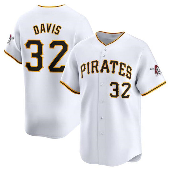 Pittsburgh Pirates #32 Henry Davis White Puhics Home Limited Stitched Jersey