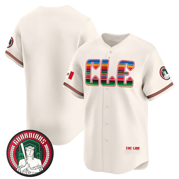 Cleveland Guardians Blank Cream Puhics Mexico Vapor Premier Limited Stitched Jersey