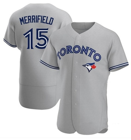 Toronto Blue Jays #15 Whit Merrifield Gray Puhics Road Flex Base Player Jersey