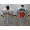 San Diego Padres #19 Tony Gwynn White Puhics Cooperstown Collection Stitched Throwback Jersey