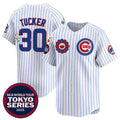 Chicago Cubs #30 Kyle Tucker White Puhics 2025 Tokyo Series Limited Stitched Jersey