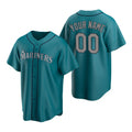 Custom Seattle Mariners Aqua Puhics Stitched Cool Base Jersey