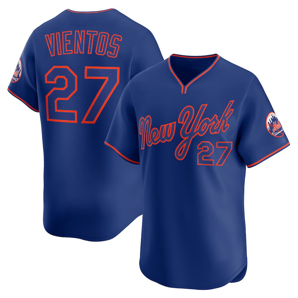 New York Mets #27 Mark Vientos Royal Puhics Alternate Limited Player Jersey