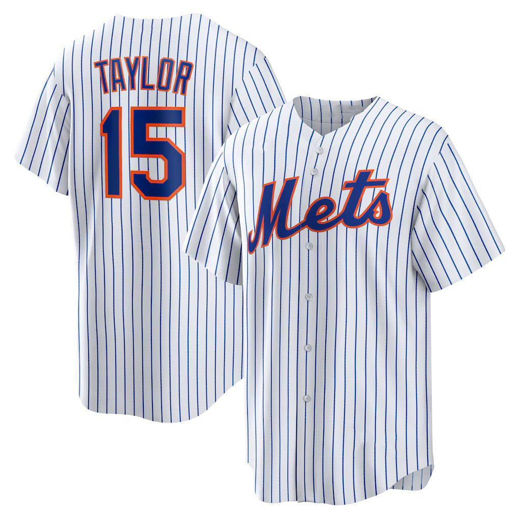 New York Mets #15 Tyrone Taylor White Puhics Home Replica Jersey