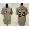 San Francisco Giants #24 Willie Mays Grey Puhics Limited Stitched Jersey