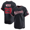 Washington Nationals #29 James Wood Navy Puhics Alternate Limited Player Jersey