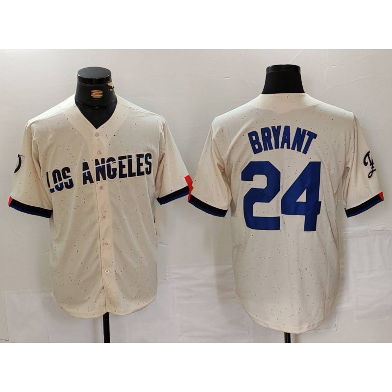 Los Angeles Dodgers #24 Kobe Bryant Cream Puhics 2024 City Connect Limited Stitched Jersey