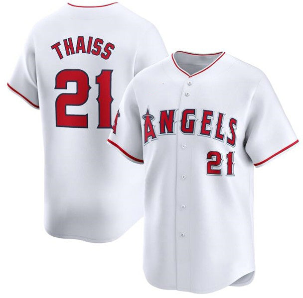 Los Angeles Angels #21 Matt Thaisse White Puhics Home Limited Stitched Jersey