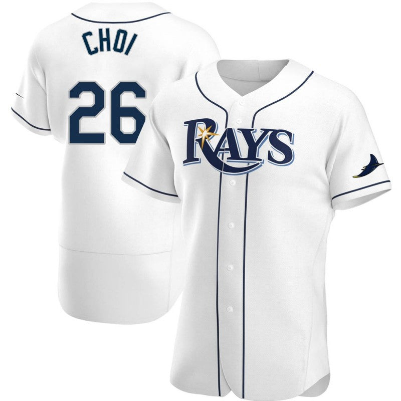 Tampa Bay Rays #26 Ji-Man Choi White Puhics Home Jersey