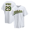 Oakland Athletics #29 Austin Wynns White Puhics Home Replica Jersey