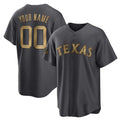 Custom Texas Rangers Active Player Charcoal Puhics 2022 All-Star Cool Base Stitched Jersey