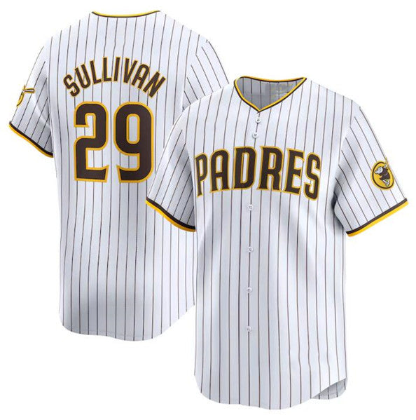 San Diego Padres #29 Brett Sullivan White Puhics 2024 Home Limited Stitched Jersey