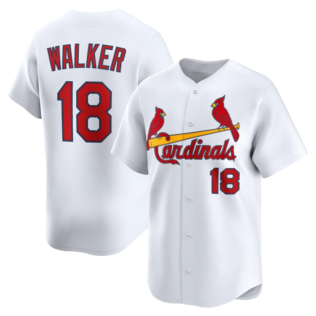 St. Louis Cardinals #18 Jordan Walker White Puhics Home Limited Player Jersey