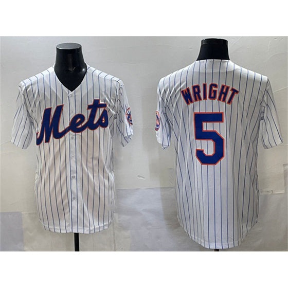 New York Mets #5 David Wright White Puhics Stitched Jersey